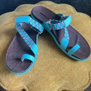 Merrelll Sandal mint navy orange weave size 10 or 41 Euro